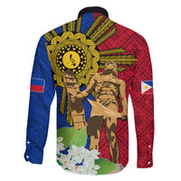 Philippines Lapu Lapu King Jasmine Flowers Family Matching Summer Maxi Dress and Hawaiian Shirt Filipino Sun Tattoo