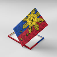 Philippines Sun Batok Tattoo Canvas Wall Art Polynesian and Yakan Pattern