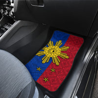 Philippines Sun Batok Tattoo Car Mats Polynesian and Yakan Pattern