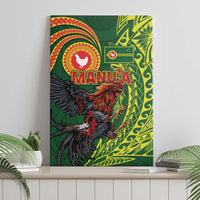 Proud of Manu'a Islands Canvas Wall Art Rooster and Polynesian Art Wing Style