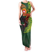 Proud of Manu'a Islands Family Matching Tank Maxi Dress and Hawaiian Shirt Rooster and Polynesian Art Wing Style