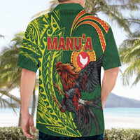 Proud of Manu'a Islands Hawaiian Shirt Rooster and Polynesian Art Wing Style