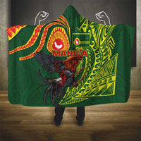 Proud of Manu'a Islands Hooded Blanket Rooster and Polynesian Art Wing Style