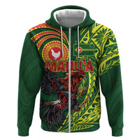Proud of Manu'a Islands Hoodie Rooster and Polynesian Art Wing Style