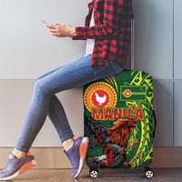Proud of Manu'a Islands Luggage Cover Rooster and Polynesian Art Wing Style