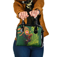 Proud of Manu'a Islands Shoulder Handbag Rooster and Polynesian Art Wing Style
