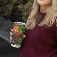 Proud of Manu'a Islands Tumbler Cup Rooster and Polynesian Art Wing Style LT03 - Polynesian Pride