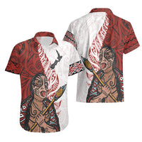 Maori Warrior Hawaiian Shirt Silver Fern New Zealand Map With Kowhaiwhai Pattern LT03 - Polynesian Pride