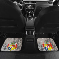 Tonga Culture Car Mats Ngatu Pattern and Blooming Hibiscus