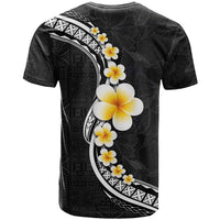 Pacific Hibiscus and Plumeria with Tapa Pattern T Shirt Black Color LT03 - Polynesian Pride
