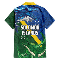 Solomon Islands Polynesian Tribal Shark and Crocodile Family Matching Long Sleeve Bodycon Dress and Hawaiian Shirt