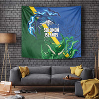 Solomon Islands Polynesian Tribal Shark and Crocodile Tapestry