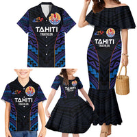 Personalised Tahiti Triathlon Polynesian Pattern Family Matching Mermaid Dress and Hawaiian Shirt LT03 - Polynesian Pride