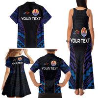 Personalised Tahiti Triathlon Polynesian Pattern Family Matching Tank Maxi Dress and Hawaiian Shirt LT03 - Polynesian Pride
