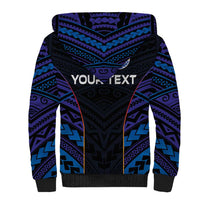 Personalised Tahiti Triathlon Polynesian Pattern Sherpa Hoodie
