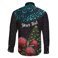 Personalized New Zealand Christmas Family Matching Mermaid Dress and Hawaiian Shirt Maori Santa Pikorua and Pohutukawa Meri Kirihimete LT03 - Polynesian Pride