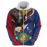 Custom Philippines World Champion Boxing Hoodie Eagle-Grunge Design LT03 - Polynesian Pride