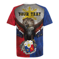 Custom Philippines World Champion Boxing Rugby Jersey Eagle-Grunge Design - Polynesian Pride