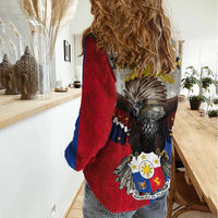 Custom Philippines World Champion Boxing Women Casual Shirt Eagle-Grunge Design LT03 - Polynesian Pride