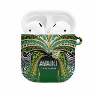 Cook Islands Rugby League AirPods Case Avaiki Tatau Tribal Motifs Black Color - Polynesian Pride