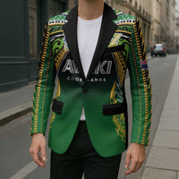 Custom Cook Islands Rugby League Blazer Avaiki Tatau Tribal Motifs Black Color LT03 - Polynesian Pride