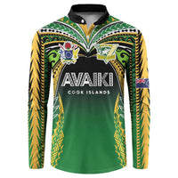 Custom Cook Islands Rugby League Button Sweatshirt Avaiki Tatau Tribal Motifs Black Color LT03 Black - Polynesian Pride