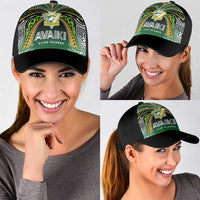 Cook Islands Rugby League Classic Cap Avaiki Tatau Tribal Motifs Black Color LT03 - Polynesian Pride