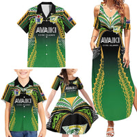 Custom Cook Islands Rugby League Family Matching Summer Maxi Dress and Hawaiian Shirt Avaiki Tatau Tribal Motifs Black Color LT03 - Polynesian Pride