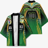Custom Cook Islands Rugby League Kimono Avaiki Tatau Tribal Motifs Black Color LT03 - Polynesian Pride