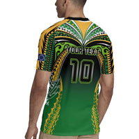 Custom Cook Islands Rugby League Rugby Jersey Avaiki Tatau Tribal Motifs Black Color LT03 - Polynesian Pride
