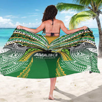 Cook Islands Rugby League Sarong Avaiki Tatau Tribal Motifs Black Color LT03 - Polynesian Pride
