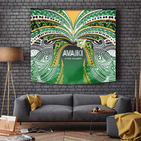 Cook Islands Rugby League Tapestry Avaiki Tatau Tribal Motifs Black Color LT03 Black - Polynesian Pride