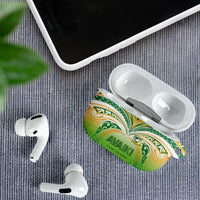Cook Islands Rugby League AirPods Case Avaiki Tatau Tribal Motifs White Color LT03 - Polynesian Pride