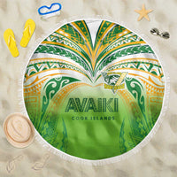 Cook Islands Rugby League Beach Blanket Avaiki Tatau Tribal Motifs White Color - Polynesian Pride
