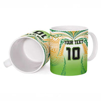 Custom Cook Islands Rugby League Ceramic Mug Avaiki Tatau Tribal Motifs White Color LT03 - Polynesian Pride