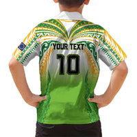 Custom Cook Islands Rugby League Family Matching Mermaid Dress and Hawaiian Shirt Avaiki Tatau Tribal Motifs White Color LT03 - Polynesian Pride
