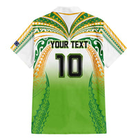 Custom Cook Islands Rugby League Family Matching Mermaid Dress and Hawaiian Shirt Avaiki Tatau Tribal Motifs White Color - Polynesian Pride