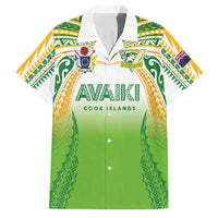 Custom Cook Islands Rugby League Family Matching Off Shoulder Short Dress and Hawaiian Shirt Avaiki Tatau Tribal Motifs White Color LT03 Dad's Shirt - Short Sleeve White - Polynesian Pride