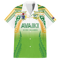 Custom Cook Islands Rugby League Family Matching Summer Maxi Dress and Hawaiian Shirt Avaiki Tatau Tribal Motifs White Color - Polynesian Pride