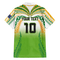 Custom Cook Islands Rugby League Family Matching Summer Maxi Dress and Hawaiian Shirt Avaiki Tatau Tribal Motifs White Color LT03 - Polynesian Pride