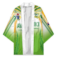 Custom Cook Islands Rugby League Kimono Avaiki Tatau Tribal Motifs White Color - Polynesian Pride