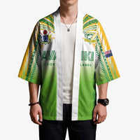 Custom Cook Islands Rugby League Kimono Avaiki Tatau Tribal Motifs White Color - Polynesian Pride
