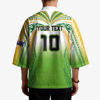 Custom Cook Islands Rugby League Kimono Avaiki Tatau Tribal Motifs White Color - Polynesian Pride