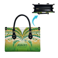 Cook Islands Rugby League Leather Bag Avaiki Tatau Tribal Motifs White Color - Polynesian Pride