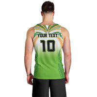Custom Cook Islands Rugby League Men Tank Top Avaiki Tatau Tribal Motifs White Color LT03 - Polynesian Pride