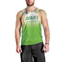 Custom Cook Islands Rugby League Men Tank Top Avaiki Tatau Tribal Motifs White Color LT03 - Polynesian Pride