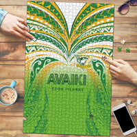 Cook Islands Rugby League Puzzle Avaiki Tatau Tribal Motifs White Color LT03 White - Polynesian Pride