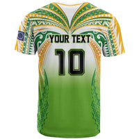 Custom Cook Islands Rugby League T Shirt Avaiki Tatau Tribal Motifs White Color LT03 - Polynesian Pride