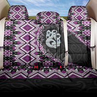 Purple Taniko Motif Aotearoa Manaia and Silver Fern Back Car Seat Cover