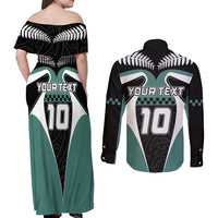 Custom New Zealand Bicycle 2025 Couples Matching Off Shoulder Maxi Dress and Long Sleeve Button Shirt